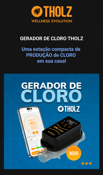 Gerador de cloro Tholz THC30 litros para piscinas até 30000 litro