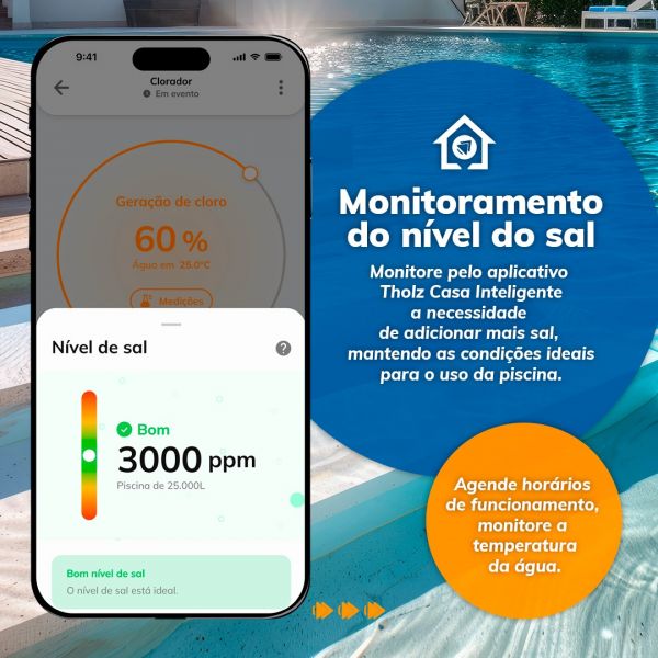 Gerador de Cloro Tholz THC80 Para piscina até 80.000 litros