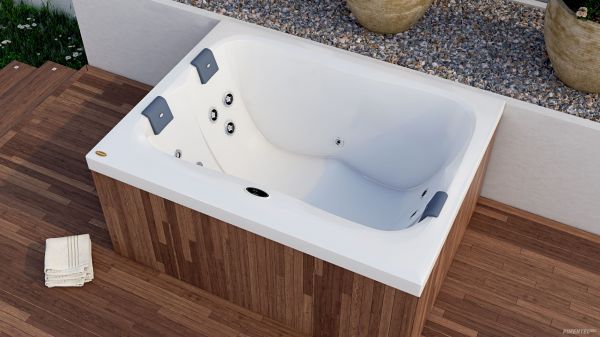 MINISPA TERRACE JACUZZI COM FECHAMENTO LATERAL PVC (DECK)